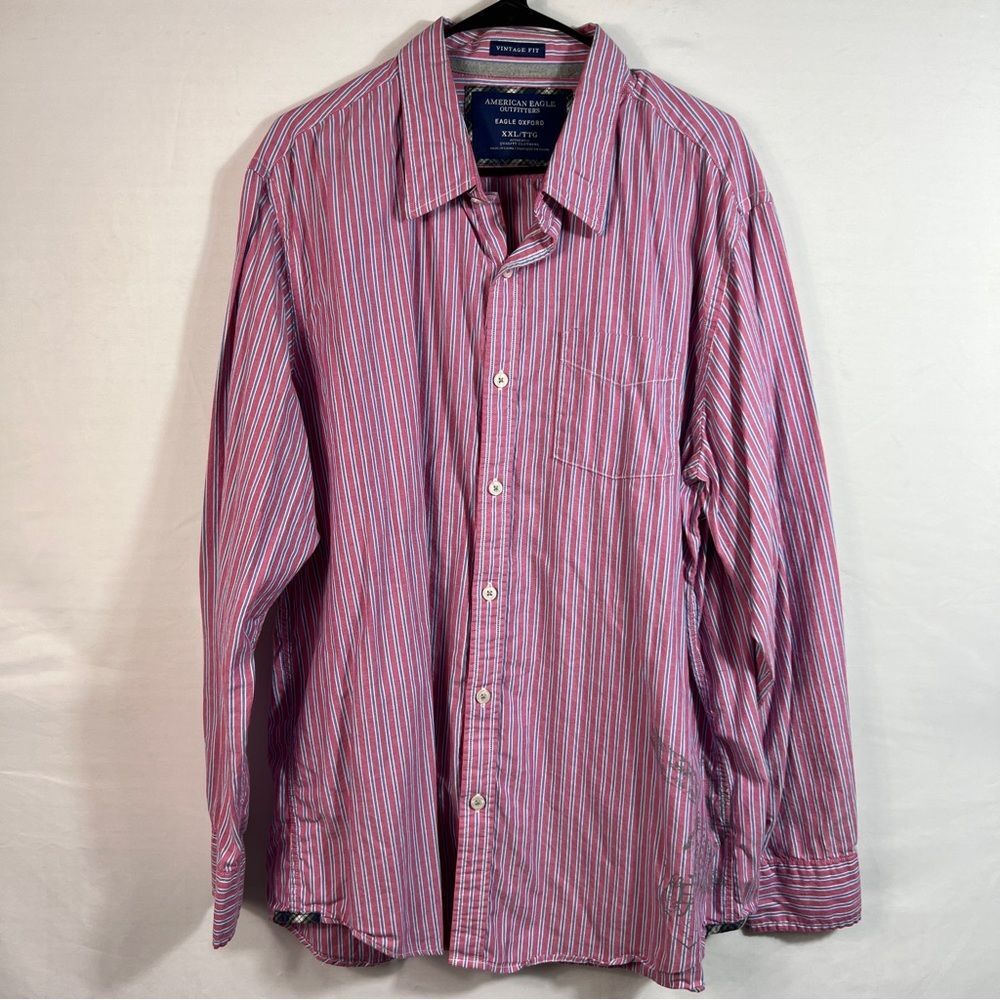 Mens American Eagle Outfitters Salmon Long Sleeve Button Down Shirt 0635